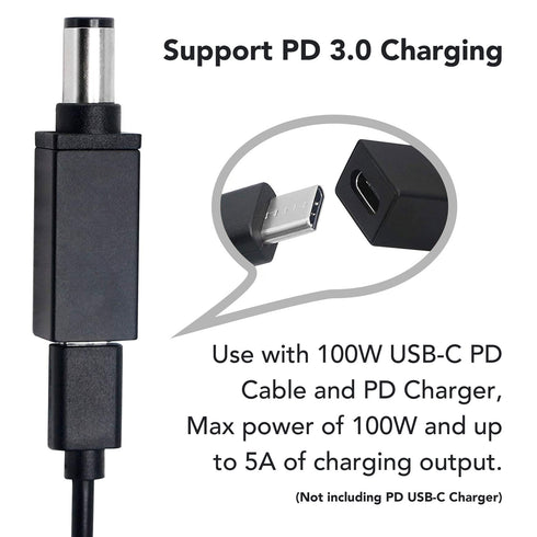 USB-C 轉 DC 適配器 HP Tip C 7.4x5.0x0.6mm